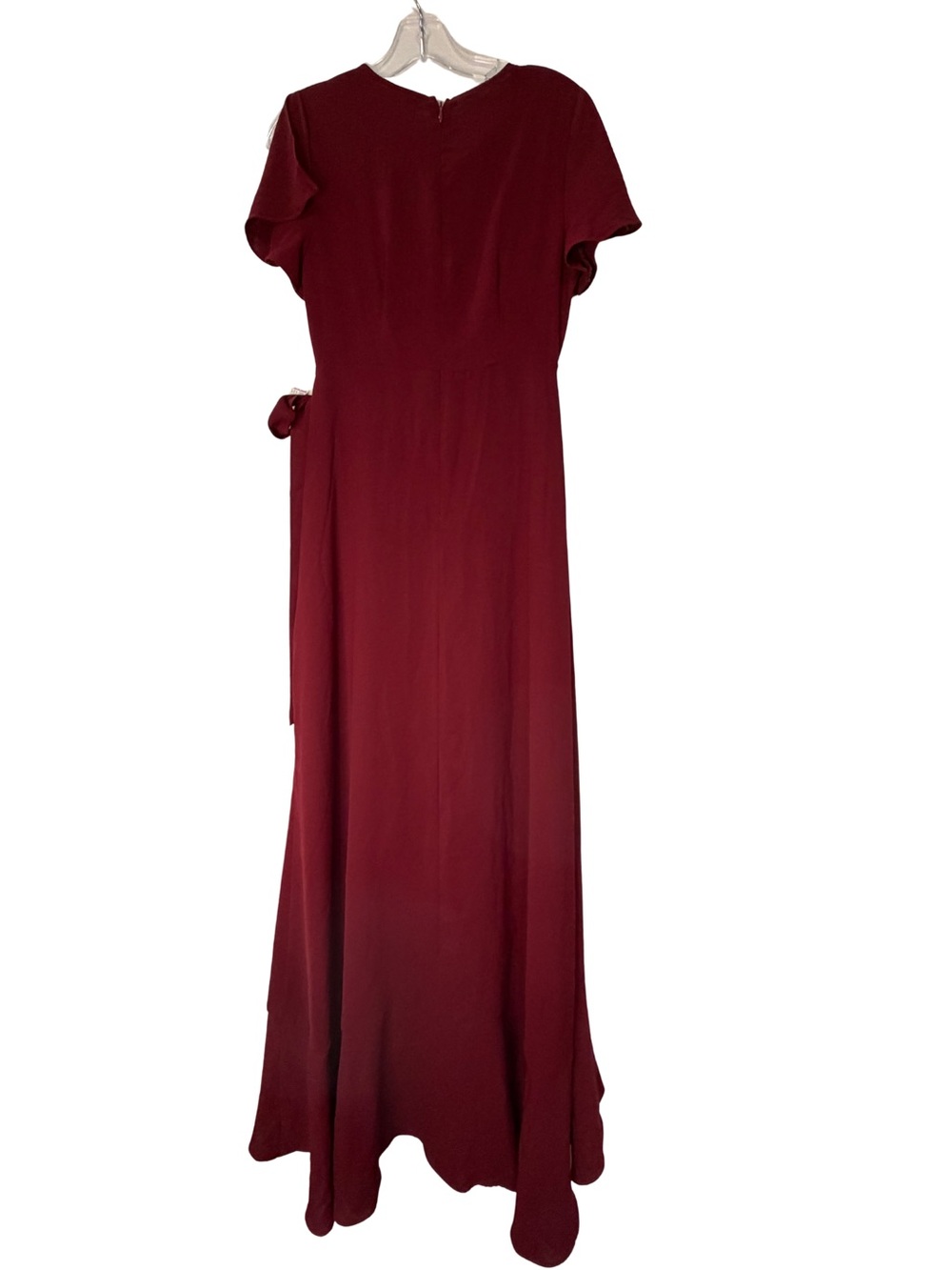 Altar'd State NWT Springvale Burgundy Wrap Maxi Dress Flutter Sleeve Tie Waist S - Picture 3 of 13